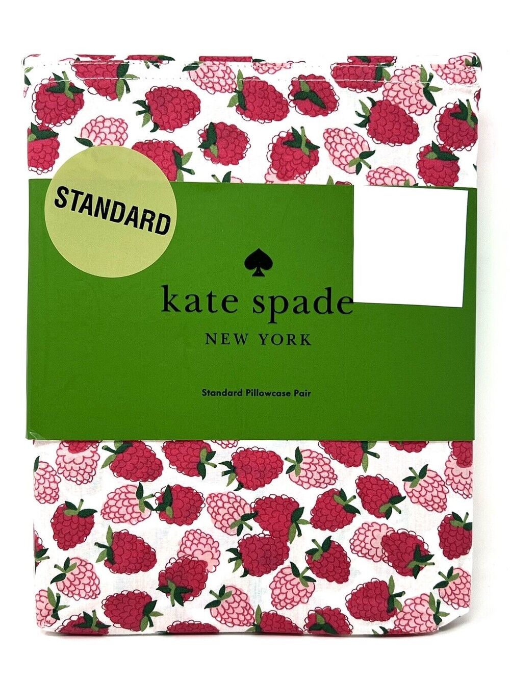 Kate Spade New York Raspberries Standard Pillow Cases NIP 100% Cotton *READ*